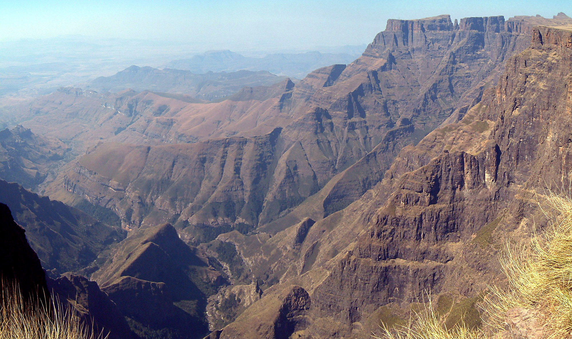 Le Drakensberg en Afrique du Sud.